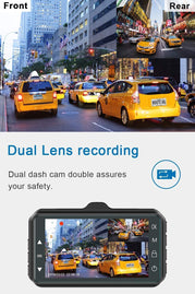 CHORTAU Dash Cam Front and Rear Dual Dash Cam 3 inch Dashboard Camera Full HD 170° Wide Angle Backup Camera with Night Vision WDR G-Sensor Parking Mon - The Gadget Collective