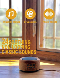 Douni Sleep Sound Machine - White Noise Machine with Soothing Sounds Timer & Memory Function for Sleeping & Relaxation,Sleep Therapy for Kid, Adult, Nursery, Home,Office,Travel.Wood Grain - The Gadget Collective