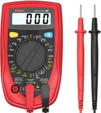Etekcity MSR-R500 Digital Multimeter, Amp Volt Ohm Voltage Tester Meter with Diode and Continuity Test, Dual Fused for Anti-Burn, Red. - The Gadget Collective