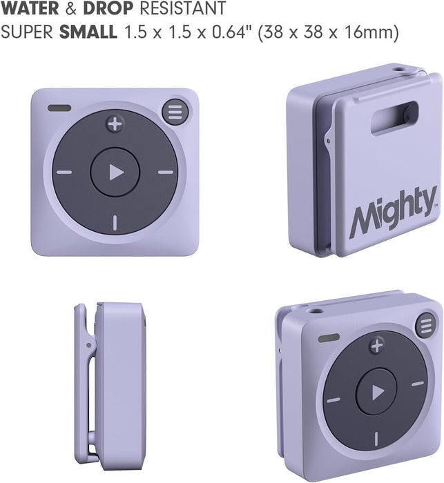 Mighty 3 Spotify Music Player - Compatible with Bluetooth & Wired Headphones - 1,000+ Song Storage - Screen Free Music Player - No Phone Needed - (Lavender)