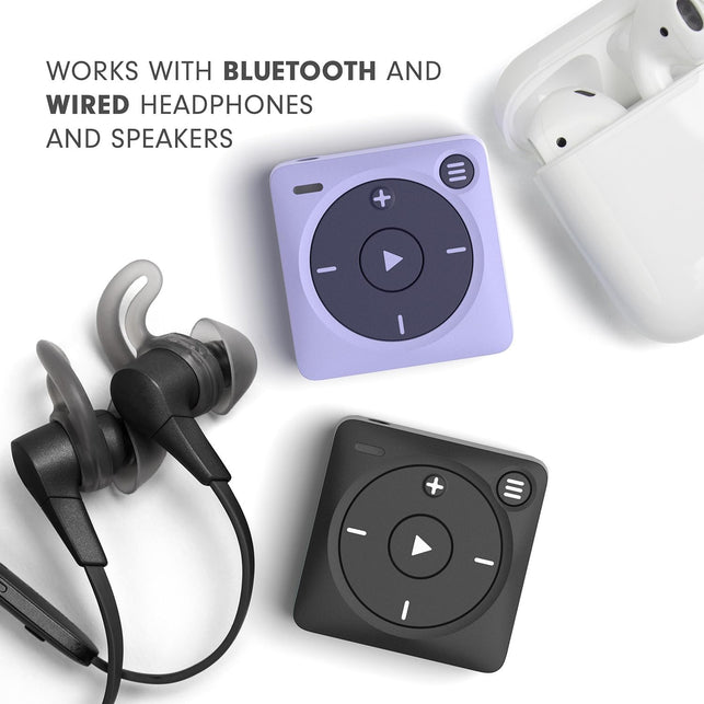 Mighty 3 Spotify Music Player - Compatible with Bluetooth & Wired Headphones - 1,000+ Song Storage - Screen Free Music Player - No Phone Needed - (Lavender)