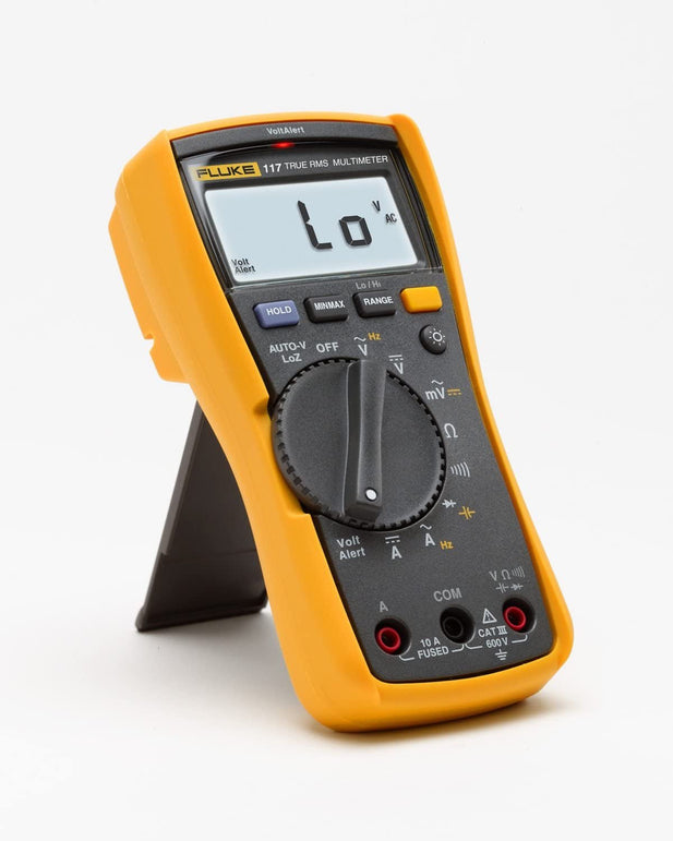 Fluke 117 Digital Multimeter, Non-Contact AC Voltage Detection, Measures Resistance/Continuity/Frequency/Capacitance/Min Max Average, Automatic AC/DC Voltage Selection, Low Impedance Mode - The Gadget Collective