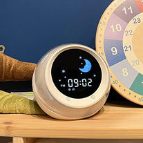 I.CODE Sun & Moon Rise Kids Alarm Clock, Children's Sleep Trainer ,Sleep Sound Machine, Wake Up Light & Night Light ,Teach Kids Day & Night - The Gadget Collective