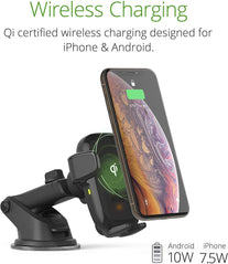 iOttie Auto Sense Automatic Clamping Qi Wireless Charging Dashboard Car Phone Mount, Car Charger || for iPhone, Samsung Galaxy, Huawei, LG, Smartphone - The Gadget Collective