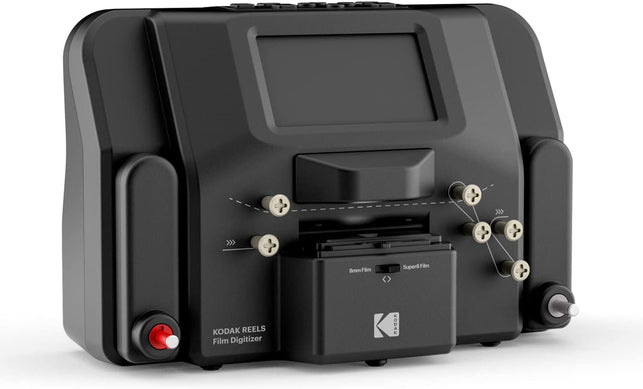 KODAK REELS 8Mm & Super 8 Films Digitizer Converter with Big 5” Screen, Scanner Converts Film Frame by to Digital MP4 Files for Viewing, Sharing Saving on SD Card 3” 4” 7” and 9” Black - The Gadget Collective