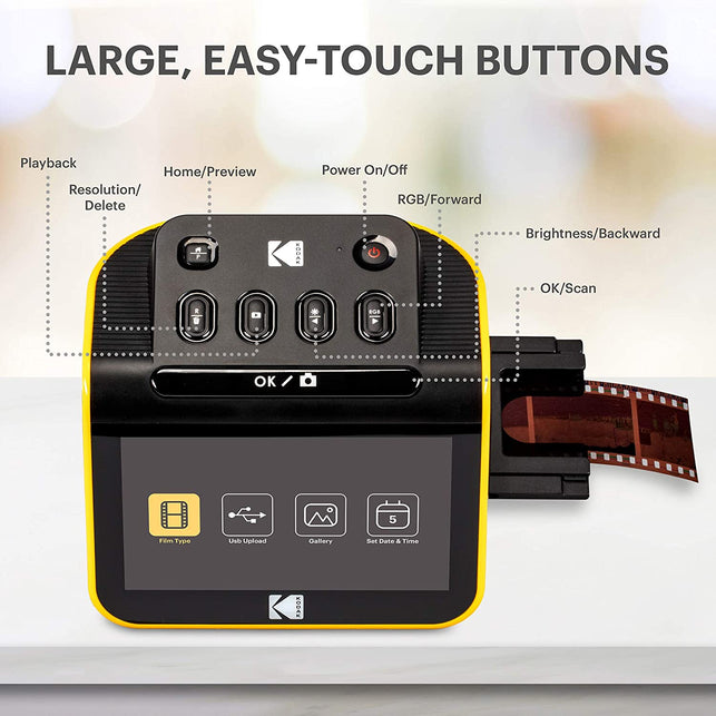KODAK Slide N SCAN Film and Slide Scanner with Large 5” LCD Screen, Convert Color & B&W Negatives & Slides 35mm, 126, 110 Film Negatives & Slides to H - The Gadget Collective
