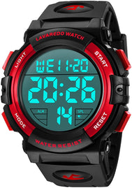 L LAVAREDO Mens Digital Watch - Sports Military Watches Waterproof Outdoor Chronograph Military Wrist Watches for Men with LED Back Ligh/Alarm/Date - The Gadget Collective