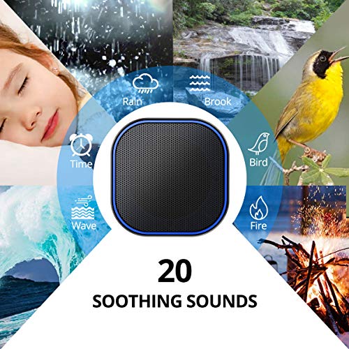 Magicteam Sound Machines White Noise Machine with 20 Non Looping Natural Soothing Sounds and Memory Function 32 Levels of Volume Powered by AC or USB - The Gadget Collective