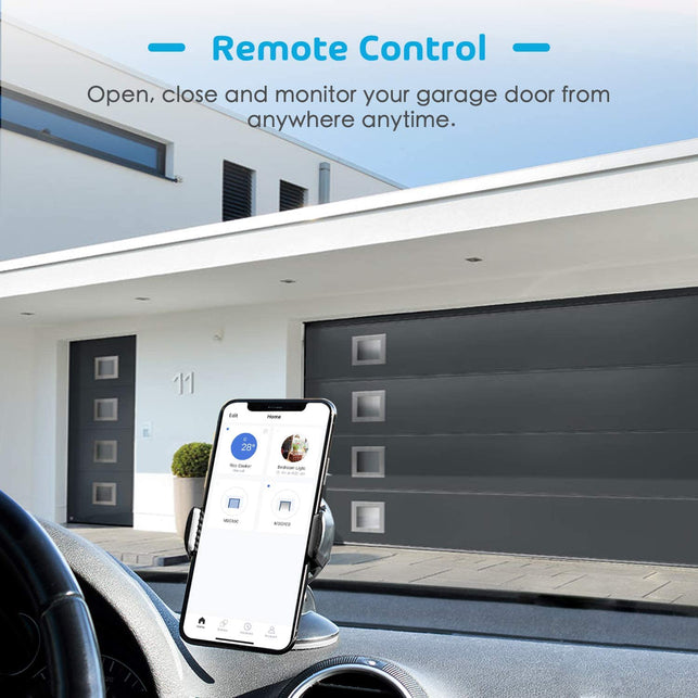 Meross Smart Garage Door Opener Remote, APP Control, Compatible with Alexa and Google Assistant, Multiple Notification Modes, No Hub Needed by meross - The Gadget Collective