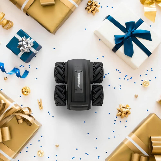 Moorebot Scout - Tiny Ai-Powered Smart Camera Mobile Robot for Monitoring, Work with Alexa and Google Home, 1080P, Human and Pets Recognition, FWD Mecanum Wheels, Auto Patrol and Docking, Night Vision - The Gadget Collective