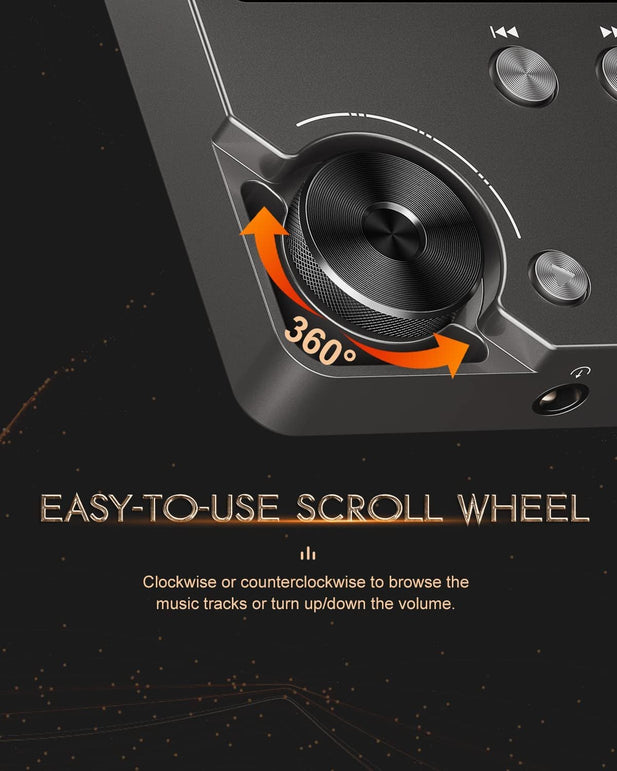 MP3 Player, MECHEN Lossless DSD High Resolution Portable Digital Audio Music Player with 64GB Memory Card, Hifi Lossless Audio Player,Support up to 256GB - The Gadget Collective