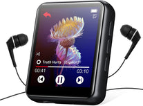 MP3 Player with Bluetooth 5.0, 16GB Portable High Fidelity Lossless Sound Quality Music Player, Full Touchscreen MP3 Player with Speaker, FM Radio, Recording, Pedometer, E-Book, Support up to 128GB - The Gadget Collective