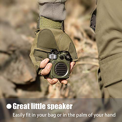 Muzen Wild Mini Rugged Outdoor Speaker, Bluetooth Portable Speaker with Louder Volume, Crystal Clear Sound, Wireless Waterproof Speakers for Travel, O - The Gadget Collective