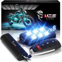 MZS Motorcycle LED Light Kit,Multi-Color Neon RGB Strips Wireless Remote Controller for ATV UTV Cruiser Harley Davidson Ducati Suzuki Honda Triumph BM - The Gadget Collective