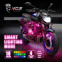 MZS Motorcycle LED Light Kit,Multi-Color Neon RGB Strips Wireless Remote Controller for ATV UTV Cruiser Harley Davidson Ducati Suzuki Honda Triumph BM - The Gadget Collective