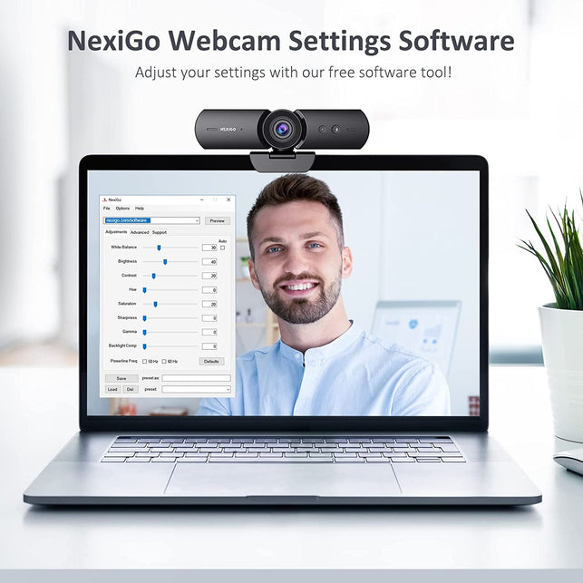 Nexigo Hellocam, 1080P Webcam with Windows Hello, True Privacy, Automatic Electronic Shutter, Computer Camera, Microphone, Facial Enhancement, HD USB Web Cam - The Gadget Collective