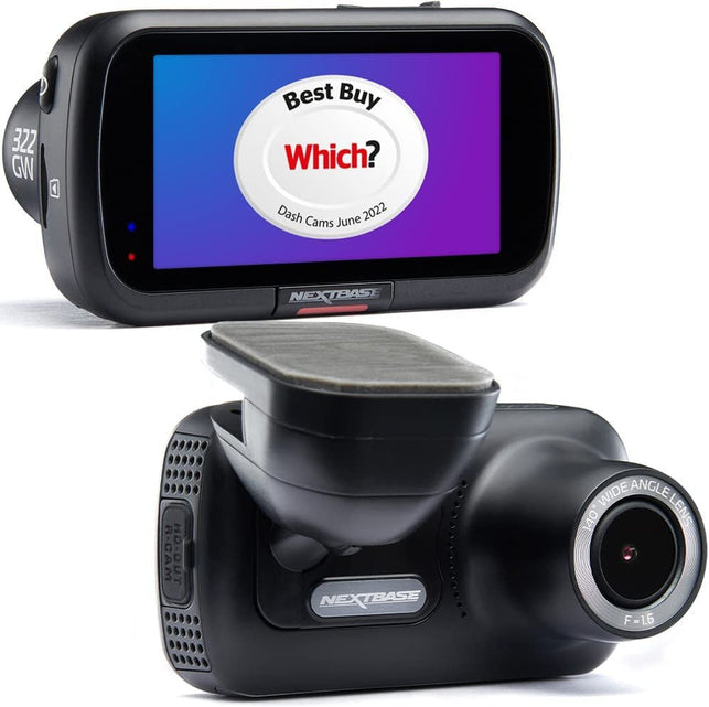NEXTBASE 322GW Dash Cam, Black - The Gadget Collective