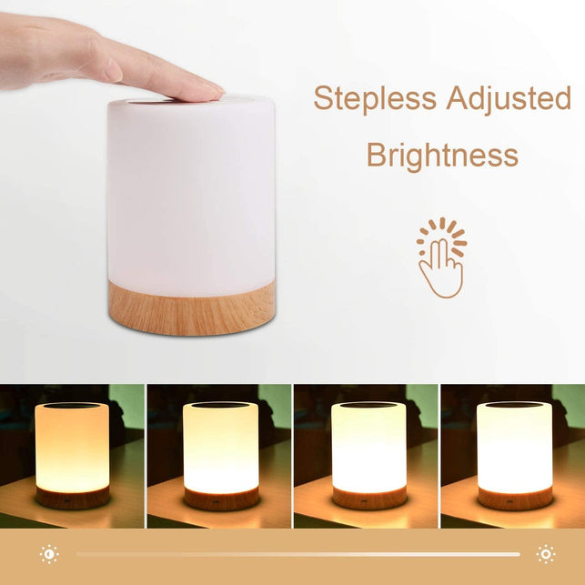 Night Light UNIFUN Touch Lamp for Bedrooms Living Room Portable Table Bedside Lamps with Rechargeable Internal Battery Dimmable 2800K-3100K Warm White Light & Color Changing RGB - The Gadget Collective