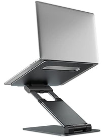 Nulaxy Laptop Stand for Desk, Ergonomic Sit to Stand Laptop Holder Convertor, Adjustable Height from 1.18