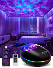 One Fire Galaxy Light Projector for Bedroom, 8 White Noise Galaxy Projector+Kids Night Light Projector, 48 Light Modes Room Decorations Cool Lights for Bedroom, Bluetooth Star Lights for Bedroom Decor - The Gadget Collective