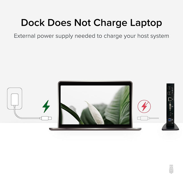 Plugable USB 3.0 Universal Laptop Docking Station Dual Monitor for Windows and Mac, USB 3.0 or USB-C, (Dual Video: HDMI and HDMI/DVI/VGA, Gigabit Ethernet, Audio, 6 USB Ports) - The Gadget Collective