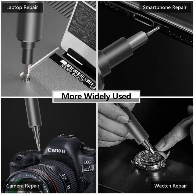 POWERGIANT Mini Electric Screwdriver, Small Cordless Power Screwdriver Set with 55 Precision Bits & LED Light & Magnetic Mat, Handy Repair Tool for Ph - The Gadget Collective