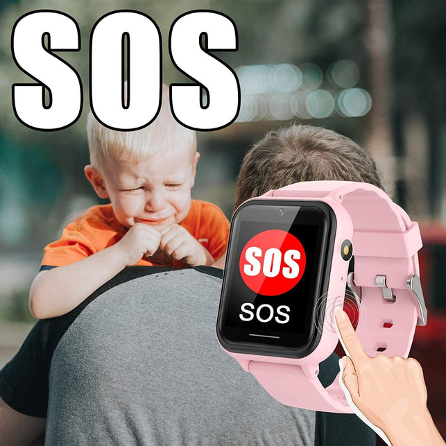 PTHTECHUS Smart Watch for Kids - Boys Girls Smartwatch with 2 Way Phone Need 2G SIM to Call SOS Games Music MP3 Player HD Selfie Camera Calculator Alarm Timer 12/24 Hours for 4-15 Years Old Students - The Gadget Collective