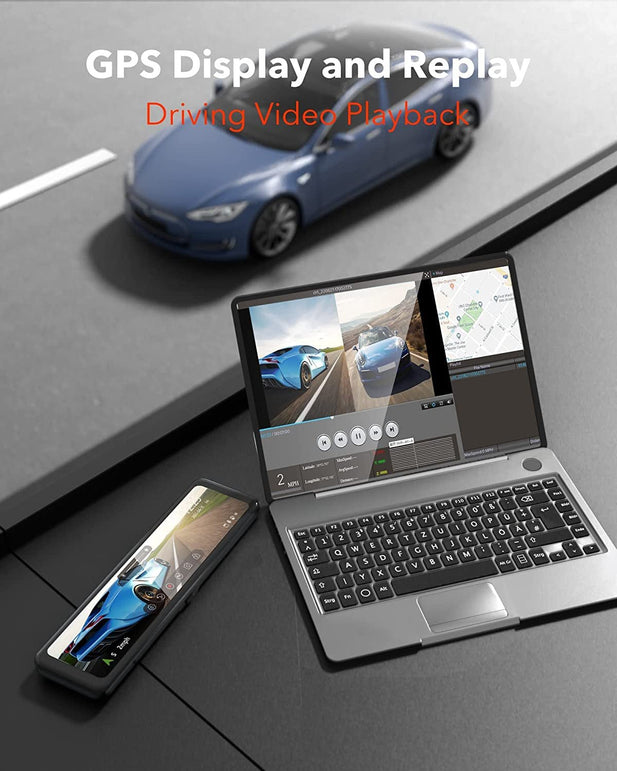 REDTIGER Mirror Dash Cam Backup Camera 11''UHD 4K Front and 1080P Rear View Mirror Dual Cameras for Cars,Gps,Night Vision,Smart Reverse Parking Assistance,Touchscreen,Free 32GB Card - The Gadget Collective