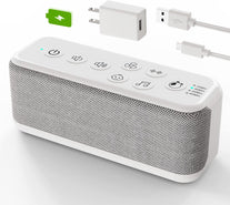 Sound Machine for Adults , USB Rechargeable White Noise Machine for Office Privacy & Noise Canceling, 42 Soothing Sound with Lullabies & Fan Sounds, Auto-Off Timer & 8-Level Volume Control - The Gadget Collective