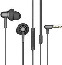Stylish Dual-Dynamic Driver In-Ear Headphones Comfortable Lightweight Earphones with 4 Fashion Colors, Noise Isolation, MEMS Mic and In-Line Remote Controls for Smartphones/Pc/Tablet - Black - The Gadget Collective