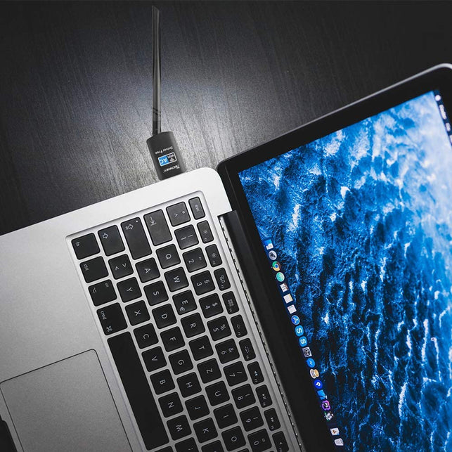 Techkey Wifi Adapter 600mbps, Wireless Usb Adapter Dual Band 2.42GHz/5.8GHz Lan Card 802.11ac Network Card for Desktop Laptop PC Support Windows 10 / - The Gadget Collective