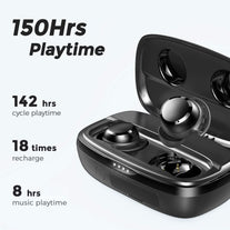 Tribit 100H Playtime Bluetooth 5.0 IPX8 Waterproof Touch Control Wireless Bluetooth Earbuds with Mic Earphone In-Ear Premium Deep Bass - The Gadget Collective
