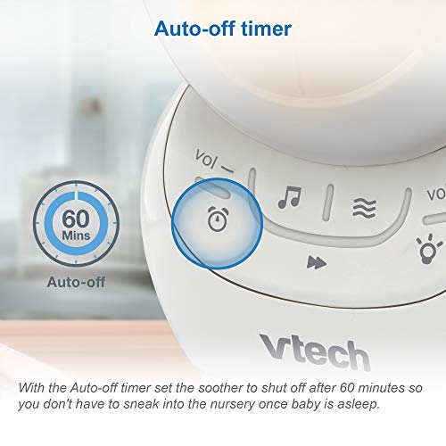 VTech BC8211 Myla The Monkey Baby Sleep Soother with a White Noise Sound Machine Featuring 5 Soft Ambient Sounds, 5 Calming Melodies & Soft-Glow Night - The Gadget Collective