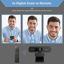 Zoom Certified, Nexigo N940P 2K Zoomable Webcam with Remote and Software Controls | Sony Starvis Sensor | 1080P@ 60FPS | 3X Zoom in | Dual Stereo Microphone, for Zoom/Skype/Teams/Webex (Black) - The Gadget Collective