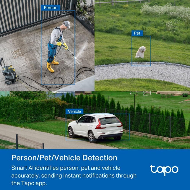 Tapo C530WS Outdoor Pan/Tilt 3K 5MP Security Cam, AI Detection, 2-Way Audio