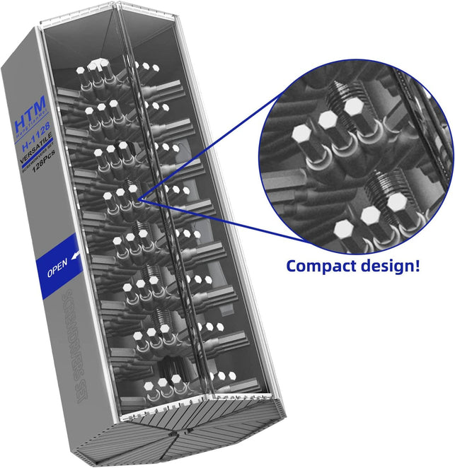 Hengtianmei 128 in 1 Precision Screwdriver Set Professional Magnetic Repair Tool Kit for Computer, Laptop, Xbox, Macbook, Game Console (H1128)