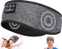 MUSICOZY Sleep Headphones Bluetooth Sports Headband, Wireless Music Headband Headphones, IPX6 Waterproof Headphones with Mic for Sleeping Workout Running Side Sleepers Travel Yoga