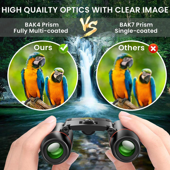 POLDR 12X25 Small Pocket Binoculars Compact Adults,Mini Kids Binoculars Boys for Bird Watching,Concert Theater Opera