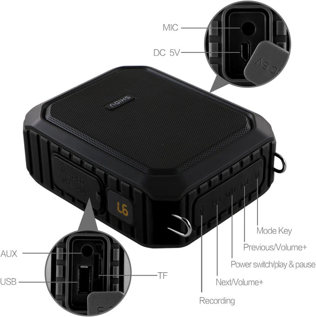 Wireless Voice Amplifier Bluetooth Headset Mic, 18W IPX5 Waterproof Microphone and Speaker Set, Personal Mic for Speaking, Rechargeable Megaphone Portable Pa System for Teachers