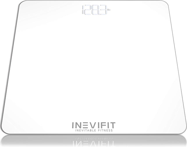 INEVIFIT Bathroom Scale, Highly Accurate Digital Bathroom Body Scale, Measures Weight up to 400 Lbs. Includes Batteries