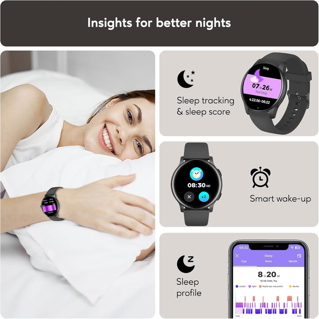 Smart Watch Answer/Make Call, 1.38" Smart Watches for Women Men, Fitness Tracker Watch with Heart Rate/Sleep Monitor, 120+ Sports, IP68 Waterproof Step Counter Watch Compatible with Android Ios