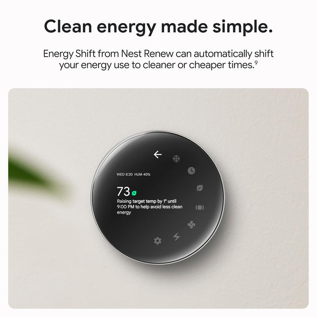 Google Nest Learning Thermostat (4Th Gen) with Nest Temperature Sensor (2Nd Gen) Polished Silver - Energy Saving Smart Thermostat with Adaptive Eco - Works with Alexa and Google Home App - Polished Silver