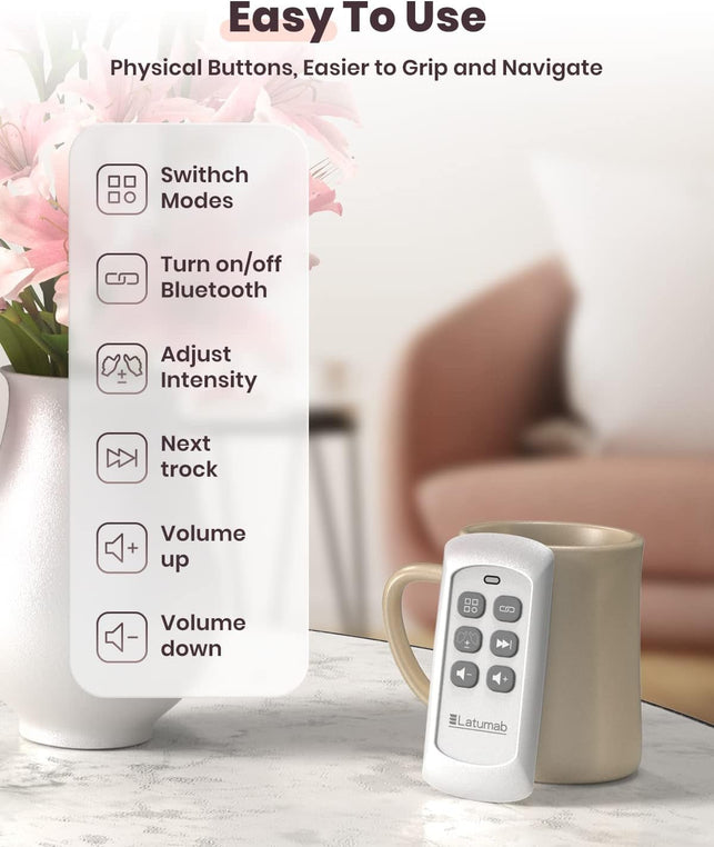 Eye Massager with Heat & Remote, Bluetooth Music Heated Massager for Migraines, Relax and Reduce Eye Strain Dark Circles Eye Bags Dry Eye Improve Sleep, Ideal Gifts for Women/Men