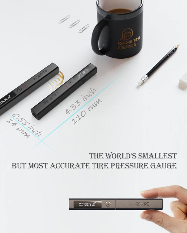 Digital Tire Pressure Gauge with High Accuracy Sensor Type-C Charging Function OLED Display for Car Truck Bicycle with Atmospheric Pressure Gauge and Thermometer