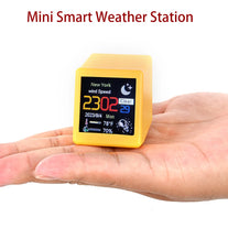 MINI Size Smart WIFI Weather Forecast Station Clock for Gaming Desktop Decoration. DIY Cute GIF Animations and Electronic Album