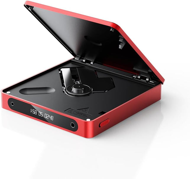 Fiio DM13 Multifunctional Portable Stereo CD Player with Long-Lasting Battery, Supports USB Ripping, Optical/Coaxial/3.5Mm/4.4Mm Outputs (Red Bluetooth)