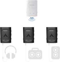 Avantree Audiplex - Wireless Audio Transmitter & Multiple Receivers Set with Long Range & Low Latency for TV, AV Receivers, Projectors, PA Systems, and Church, Broadcasts to 100 Headphones/Speakers