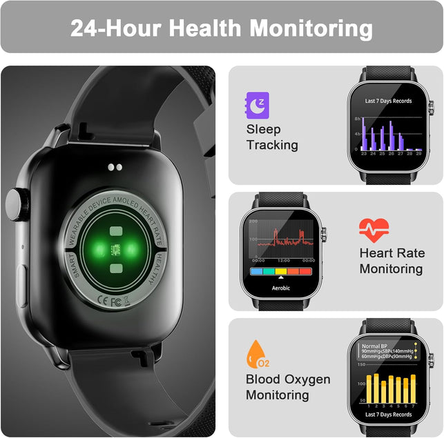 Smart Watches for Men Women,With Bluetooth Call 1.85'' HD Fitness Tracker