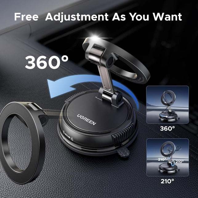 UGREEN Car Phone Holder for Magsafe, Magnetic Phone Holder with Suction Cup