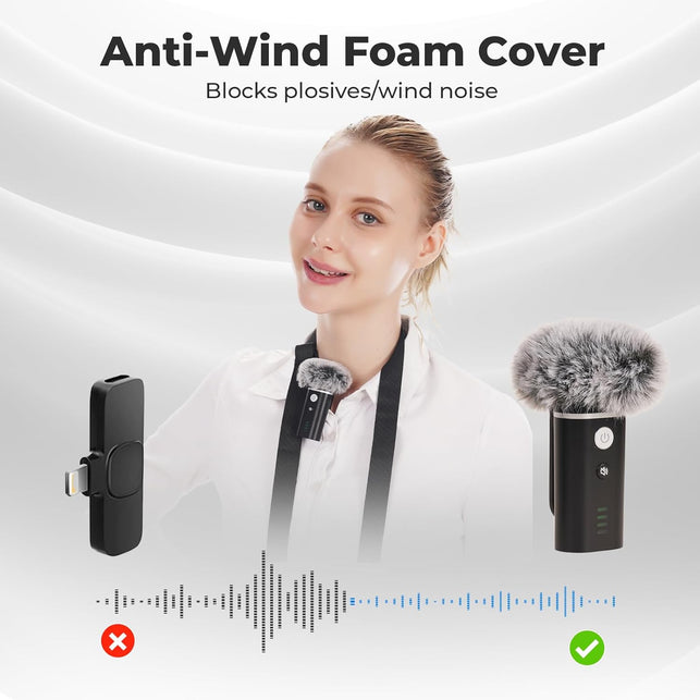 Winbridge WB006 Upgraded Wireless Voice Amplifier – Bluetooth Lapel Microphone with Speaker, Windproof Foam Compact & Portable, Clip-On Mic, Mini Megaphone for Teachers Presenters, Tour Guides